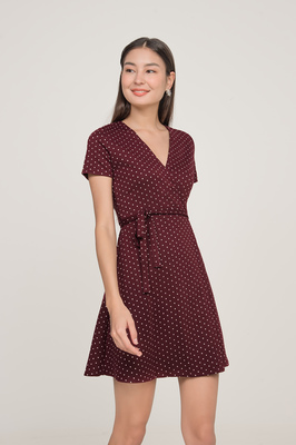 Estelle Dotted Wrap Dress