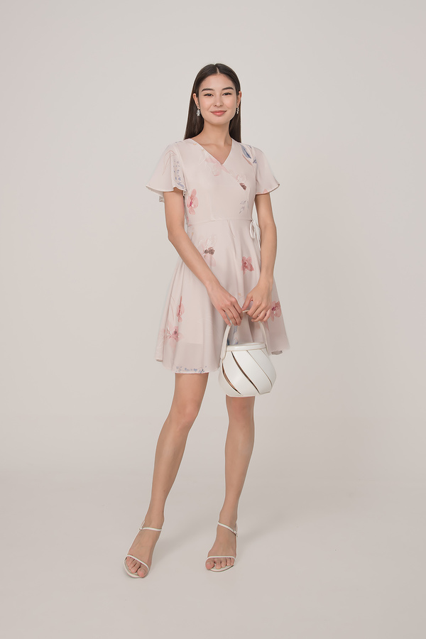 Spring Bloom Flutter Sleeve Dress