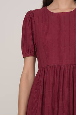 Nattie Textured Sleeved Pocket Dress