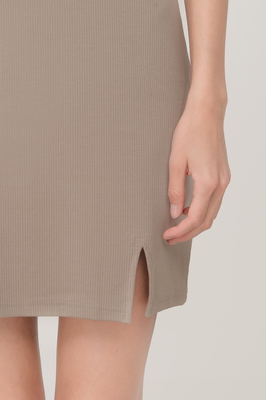 Channa Ribbed Slit Dress