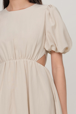 Evah Puff Sleeve Cut Out Dress