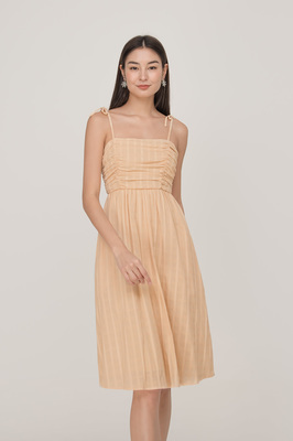 Gracelyn Textured Ruched Midi Dress
