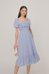 Calise Ruched Pocket Midi Dress
