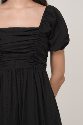 Calise Ruched Pocket Midi Dress