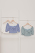Kayla Knotted Puff Sleeve Crop Top