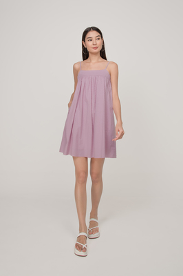 Louisa Dotted Gathered Summer Dress