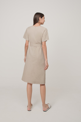 Hannah Linen Midi Dress