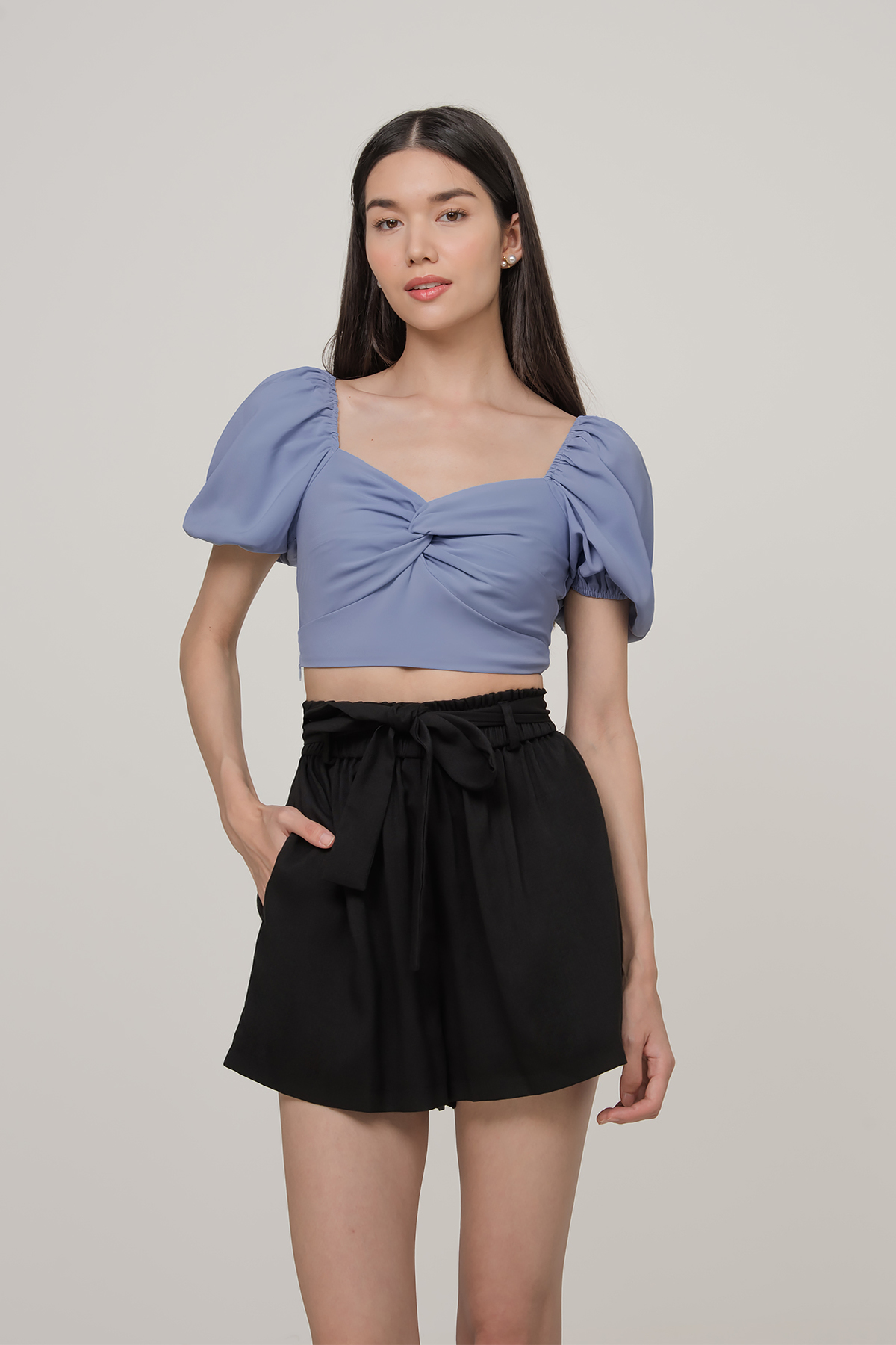 Elastic waist hotsell textured skirt