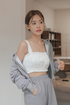 Aubree Textured Crop Top