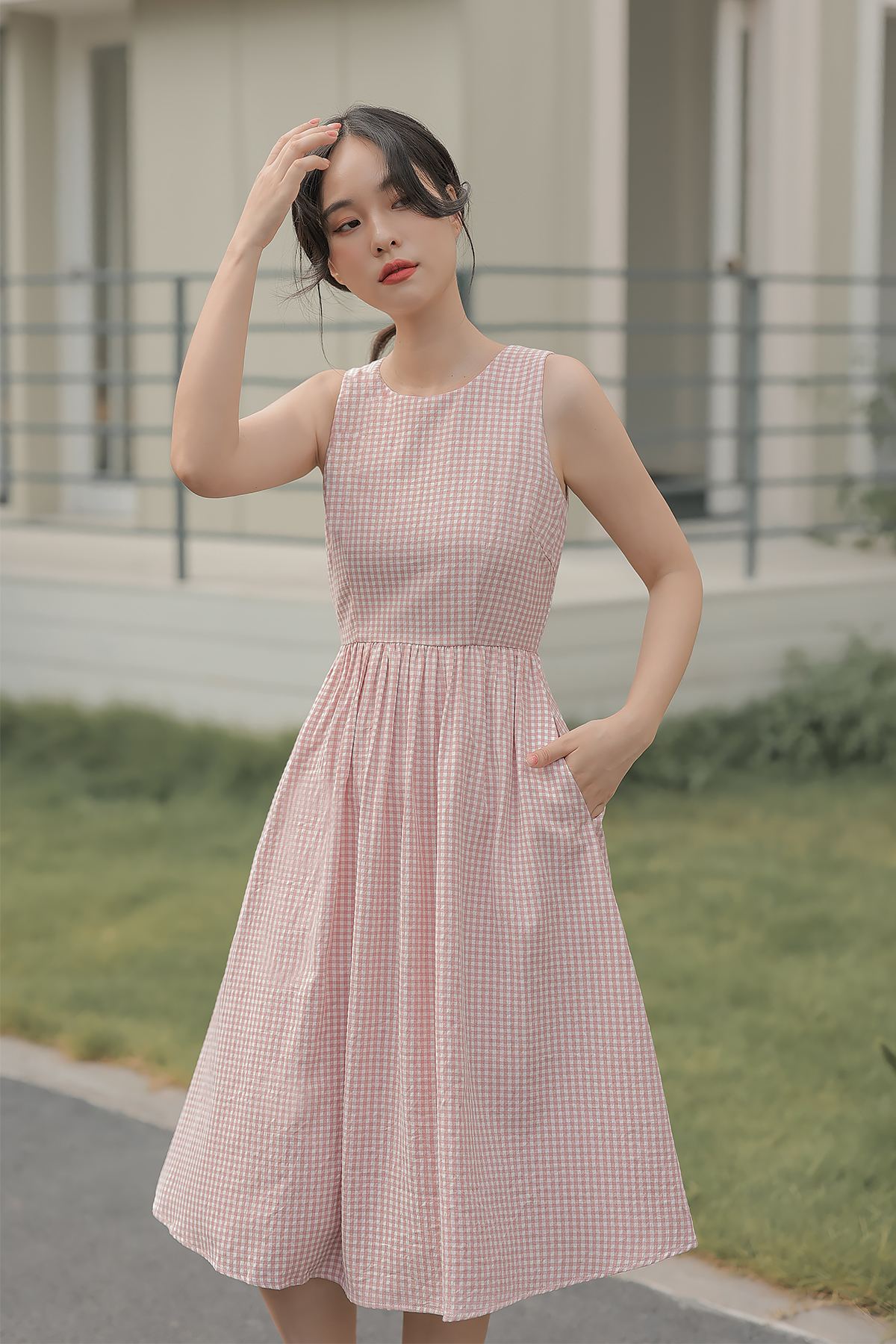 Gingham dress deals