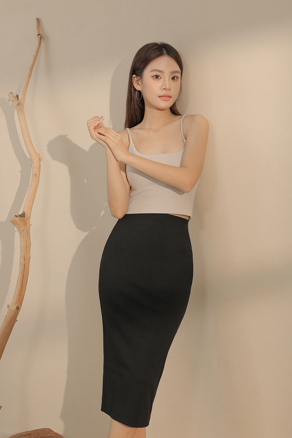 Gianna Ribbed Midi Skirt