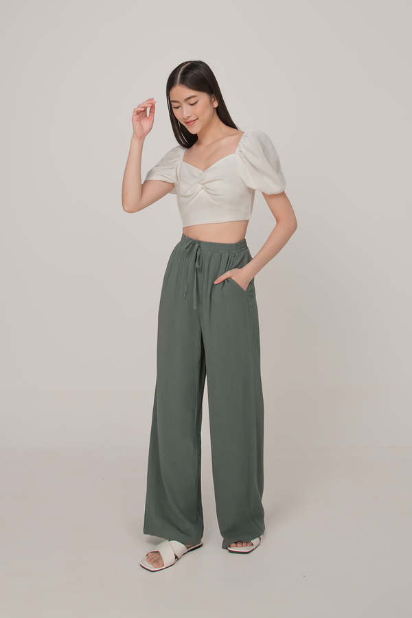Elis Linen Lounge Drawstring Pants
