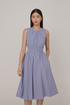 Yves Elastic Waist Cut Out Midi Dress