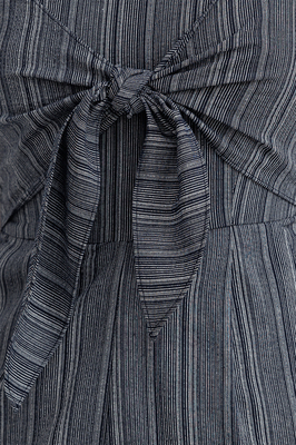 Seine Striped Tie Front Playsuit