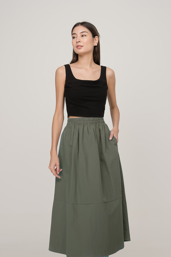 Aries Cotton Pocket Midi Skirt