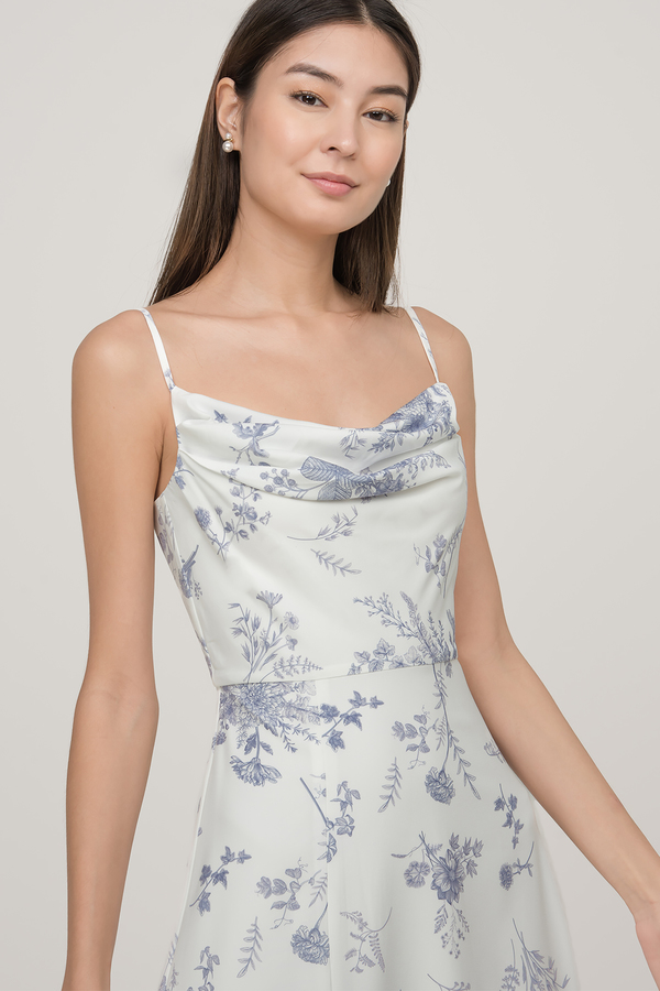 Wallpaper Cowl Neck Midi Dress