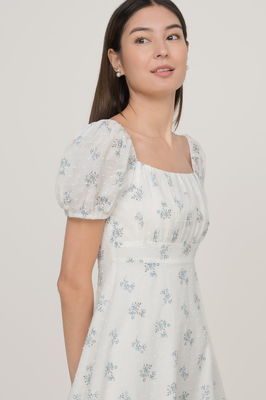 Glasglow Ruched Puff Sleeve Dress