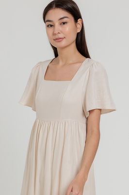 Eloise Flutter Sleeve Midi Dress