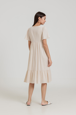 Eloise Flutter Sleeve Midi Dress