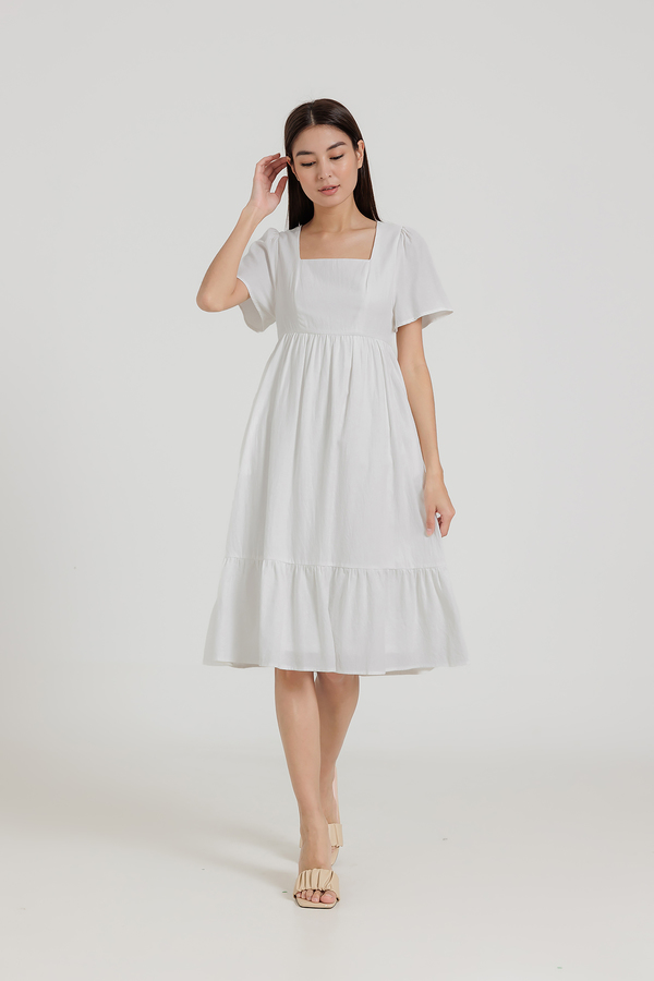 Eloise Flutter Sleeve Midi Dress