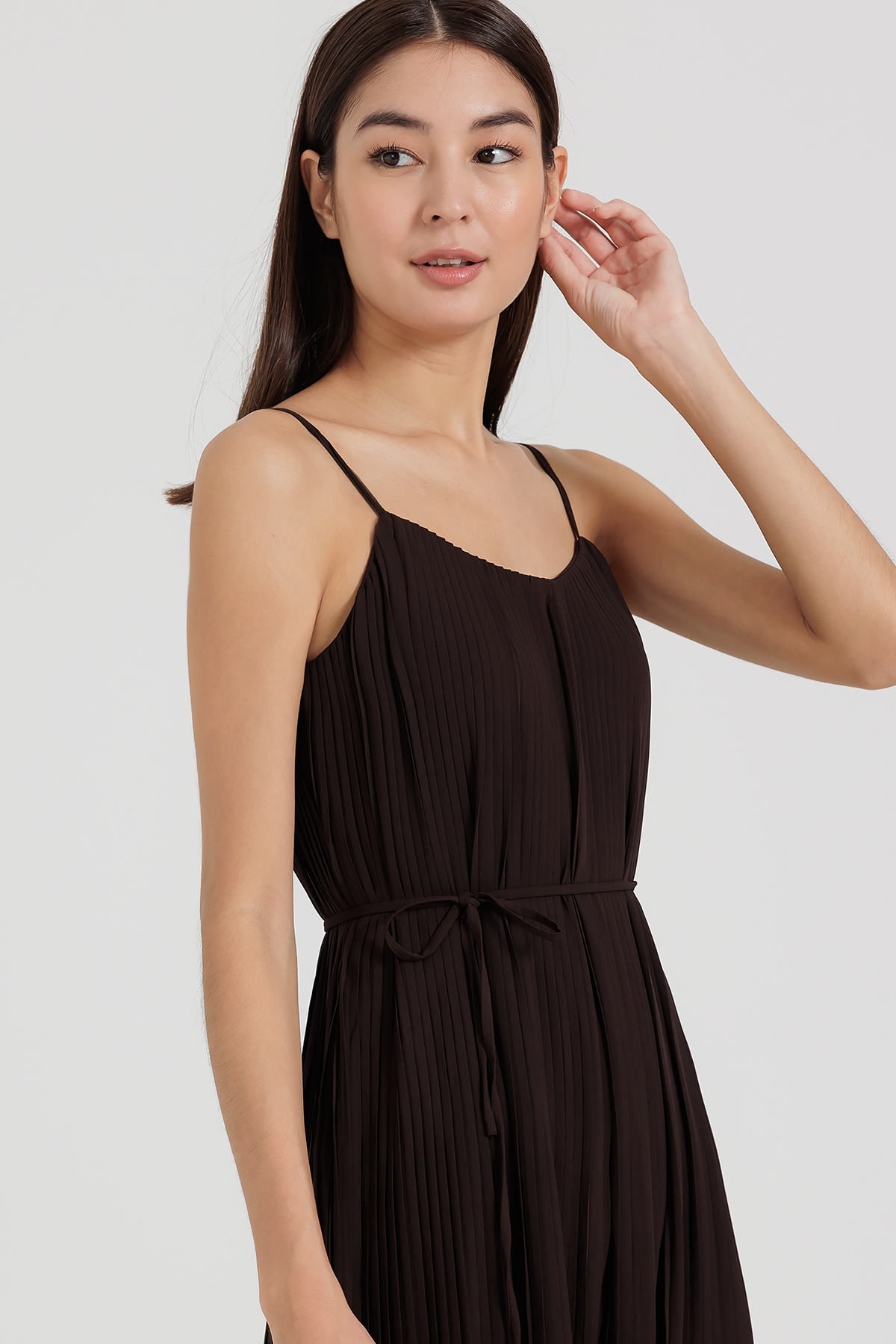 Fayth Jacques Pleated Maxi Jumpsuit