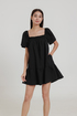 Ainsley Gathered Drop Hem Dress