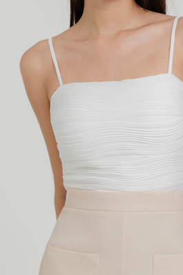 Tide Textured Padded Crop Top