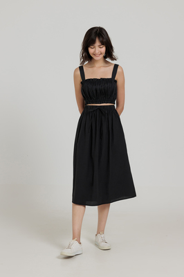 Frey Tie Pocket Midi Skirt