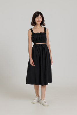 Frey Tie Pocket Midi Skirt