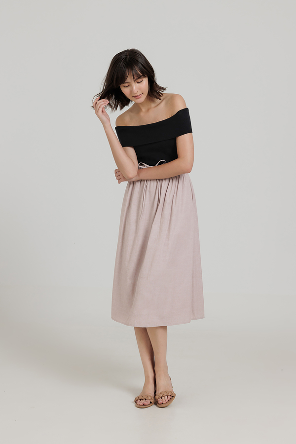Frey Tie Pocket Midi Skirt