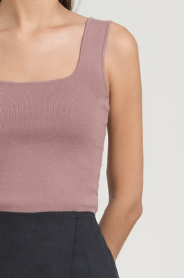 Brynn Square Neck Knit Top