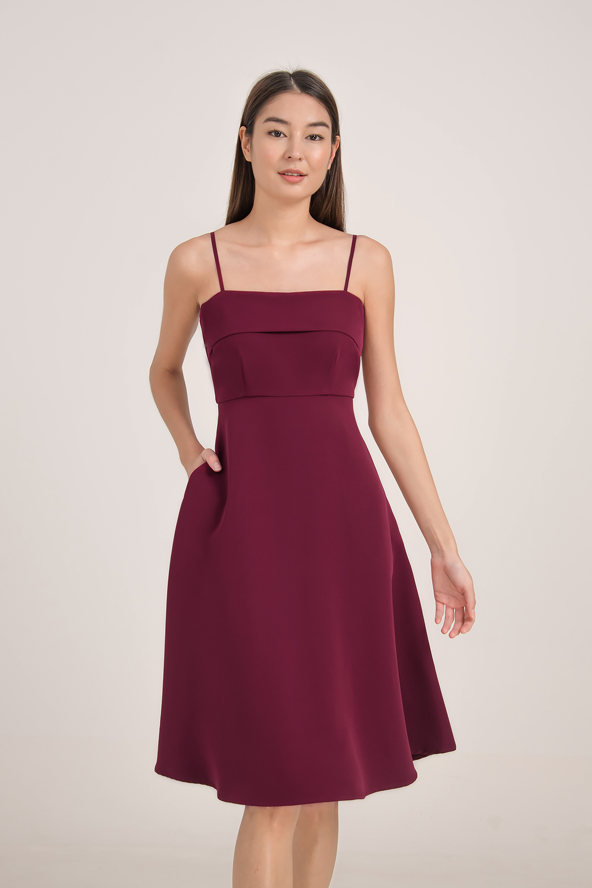 Fayth Elayna Fit Flare Midi Dress