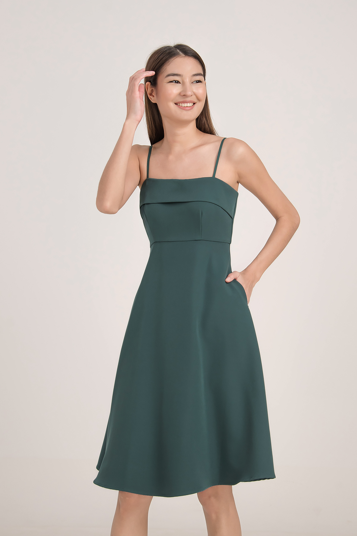 slim fit dress slacks Dark Gray Wool Winter Dress with Belt from NikkaPlace