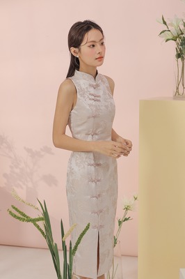 Peonies Jacquard Cheongsam