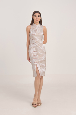 Peonies Jacquard Cheongsam