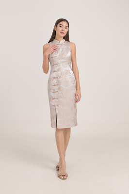 Peonies Jacquard Cheongsam