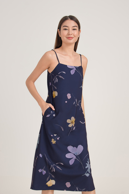 Bouquet Slip Midi Dress