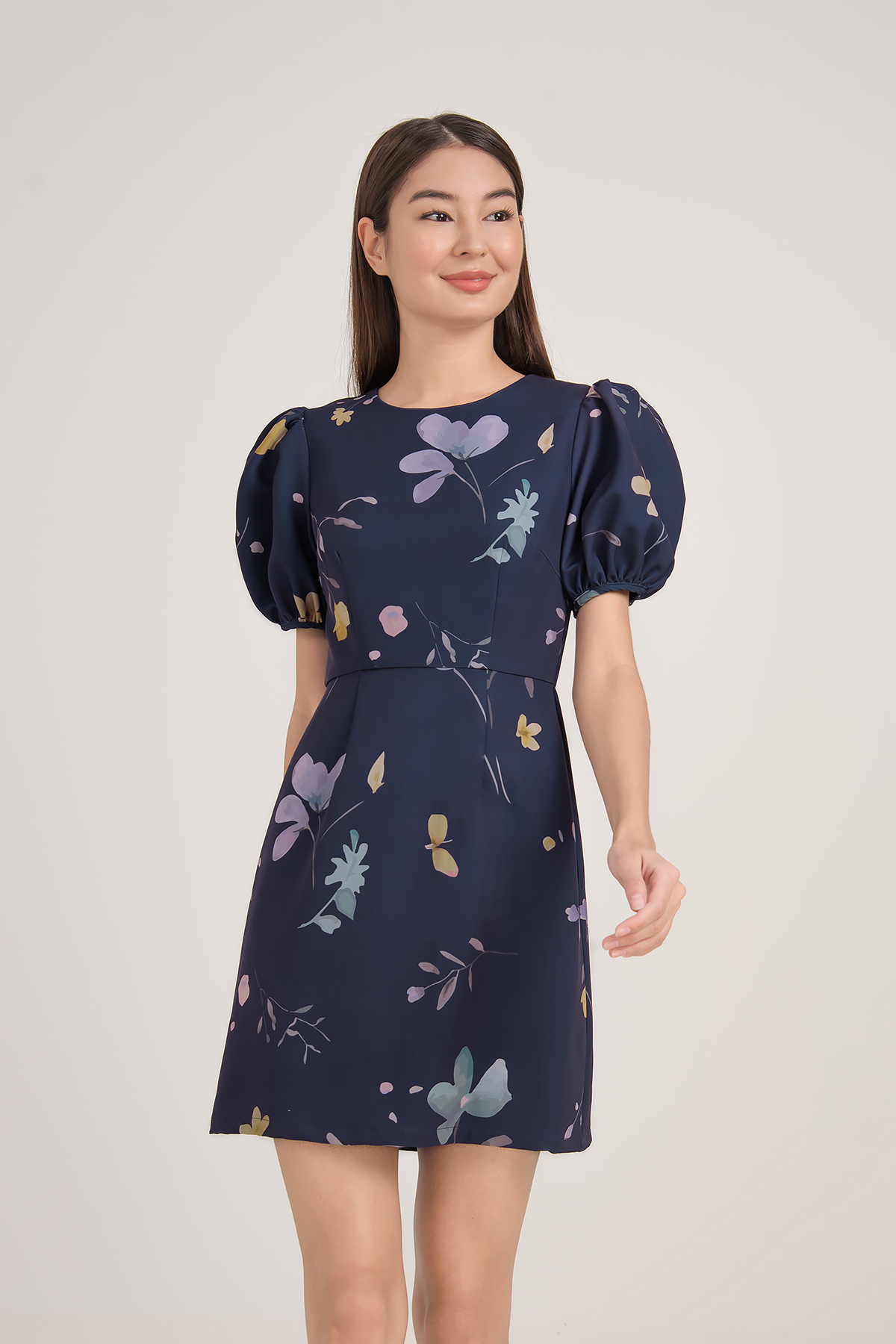 Amazon.com: Mluvpxey French Puff Sleeve Pink Floral Dress