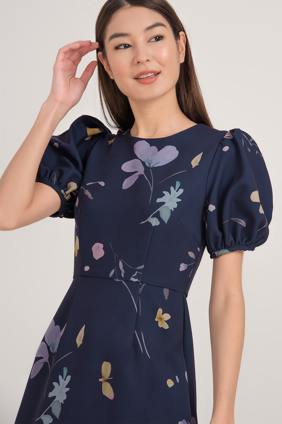 タグ付 未使用 French Bouquet Puff Sleeve Dress Fayth • Bouquet Puff Sleeve Dress
