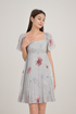 Acacia Flutter Sleeve Pleated Dress