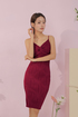 Tide Textured Knotted Bodycon Dress