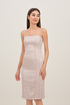 Velda Brocade Form Fitted Midi Dress