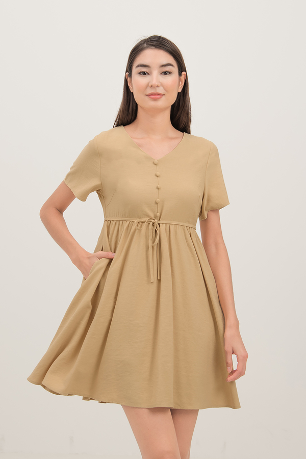 Joie Button Down Babydoll Dress