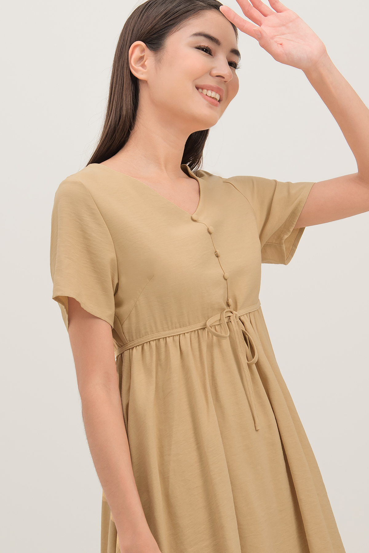 PYGFEMR Women's Summer Babydoll Dress - V-Neck Sleeveless With Pockets Cotton Dress