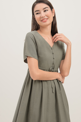 Joie Button Down Babydoll Dress