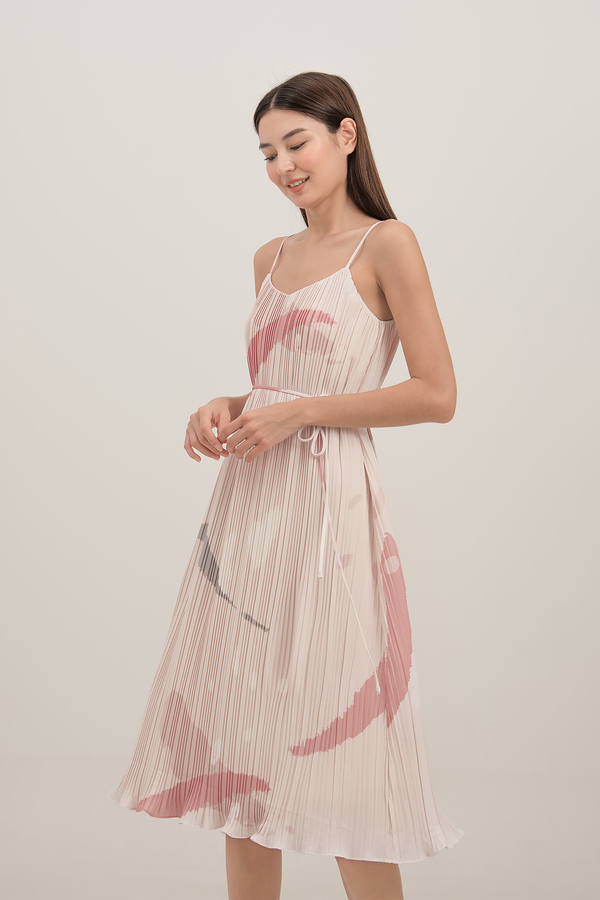 Valley Pleated Midi Dress