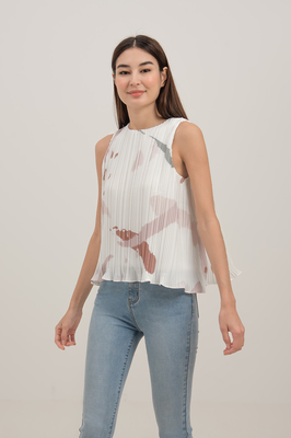 Valley Pleated Flare Top