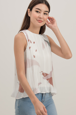Valley Pleated Flare Top