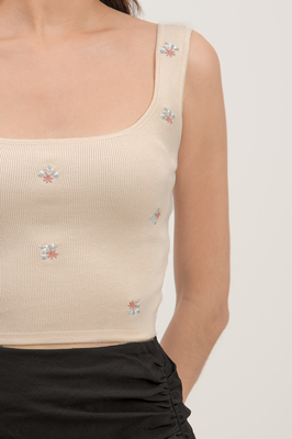 Emery Embroidered Knit Top