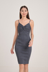*Imperfect* Tide Textured Knotted Bodycon Dress